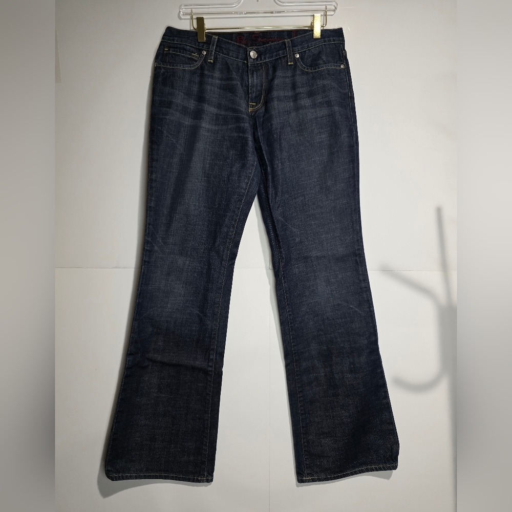 Ben Sherman Jeans Mens Dark Wash Blue Denim Boot 32x34